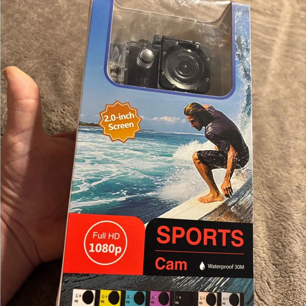 Sports Cam Full HD 1080P Waterproof Action Camera - Black 30m W/ 2.0 inch screen